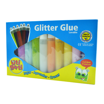 Adhesivo Glitter 50 Ml 10 Colores