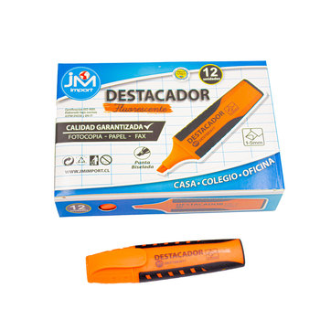 DESTACADOR CON GRIP BISELADO NARANJO