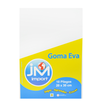 Goma Eva Oficio 10 Unidades Blanca Jm Import Gomashi001 Jm Import Ltda Material Didactico Y Juguetes Educativos