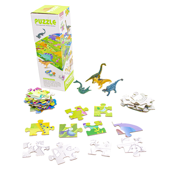 PUZZLE PARA PINTAR CON DINOSAU...