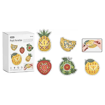 JUEGO PARA ENHEBRAR LAS FRUTAS 5 PIEZAS