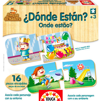 JUEGO ASOCIACION DONDE ESTAN 16 PIEZAS