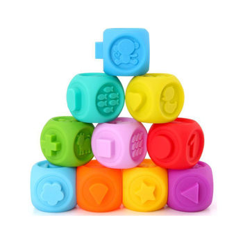Cubos Apilables Goma Soft Diferentes Texturas