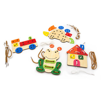 SET DE 4 FIGURAS PARA ENHEBRAR...