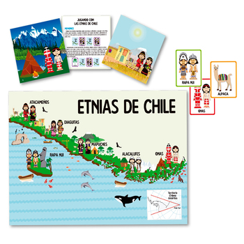 Kit Etnias De Chile Con Alfombra-fichas Y Libro