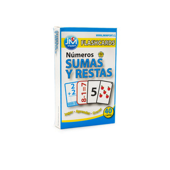 Flashcards Numeros Sumas Y Restas 40 Cartas