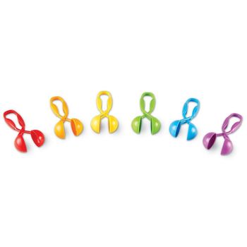 Pinzas Plásticas Para Motricidad Set De 6 Piezas