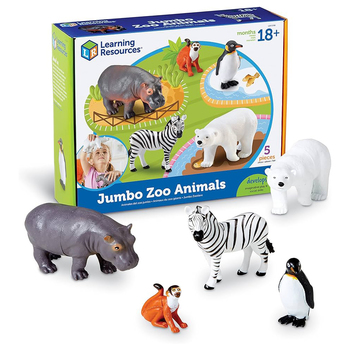 Animales Jumbo Del Zoológico 5 Piezas