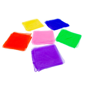 Set De 6 Pañuelos De Tul 65 X 65 Cm