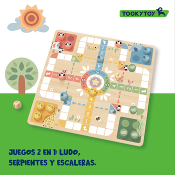 Juego De Ludo Y Escalera 30 X 30 Cm. 19 Piezas