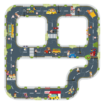 Puzzle Encaje Pista La Ciudad 21 Piezas