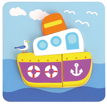 Set De 6 Puzzles Encaje Los Transportes