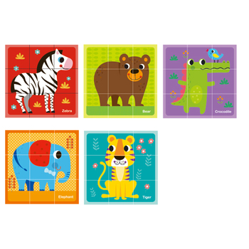 Puzzle De Cubos Animales 15 Piezas