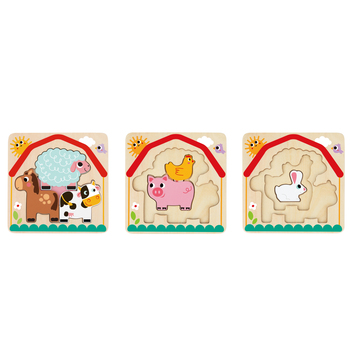 Encaje De Capas Animales De La Granja 7 Piezas