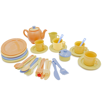 SET DE TÉ PLASTICO 34 PIEZAS