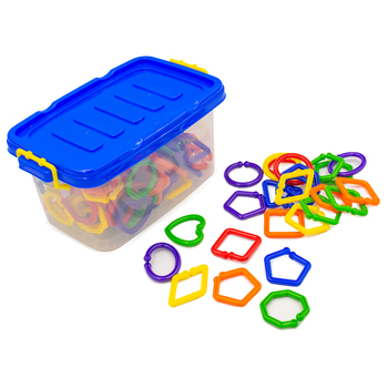 POTE CADENAS FIGURAS GEOMET 120 PIEZAS