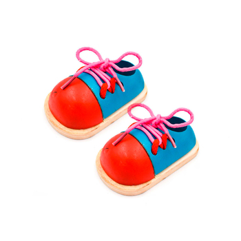 Par De Zapatos  Didáctico Para  Anudar