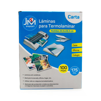 LÁMINA TÉRMICA CARTA 100 UNI...