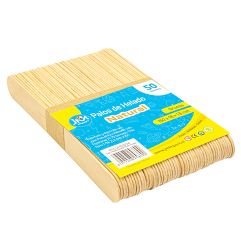 Palos De Helado Natural Ancho 50 Unidades